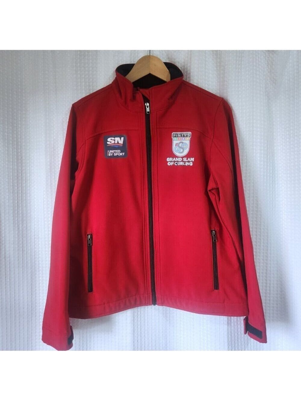 Goldline Curling Jacket Womens Large CX2 Sports Red Softshell Windproof